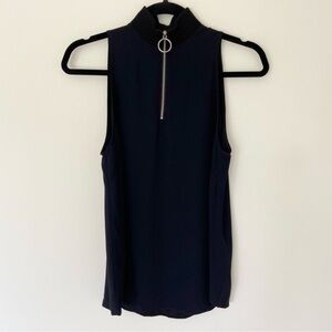 A.L.C Mock Neck Sleeveless Top in Black size 4